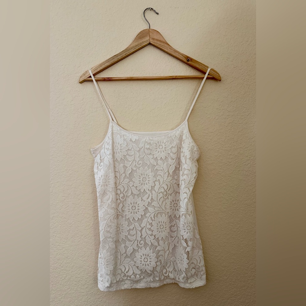 LOFT Floral Lace Cream Camisole